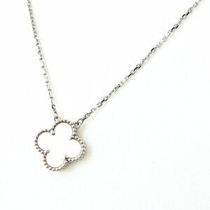 Van Cleef & Arpels Vintage Alhambra Necklace Pendant Mother Of Pearl Necklace